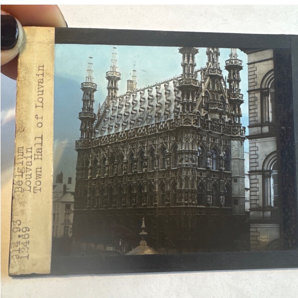 Vintage Belgium Antwerp Cathedral Notre Dame Photo Slide Transparency 914.93